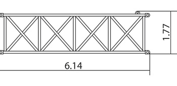 Промежуточная секция башенной стрелы 6 м
