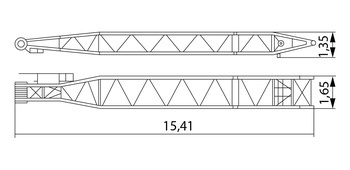 Передняя распорка маневрового гуська