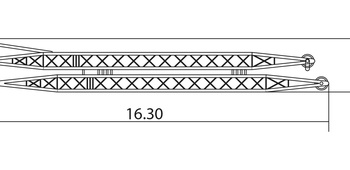 Передняя и задняя распорки башенной стрелы