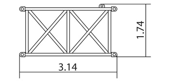 Промежуточная секция башенной стрелы 3 м