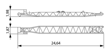 Передняя распорка маневрового гуська