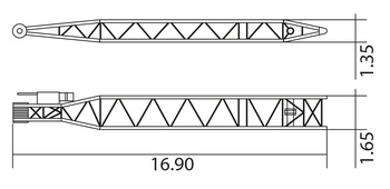 Передняя распорка маневрового гуська