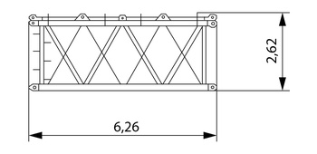 Промежуточная секция мачты супер-лифта 6 м