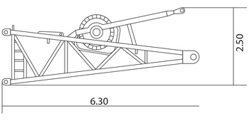 Основание стрелы супер-подъёмной мачты
