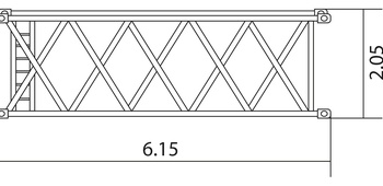 Промежуточная секция башенной стрелы 6 м