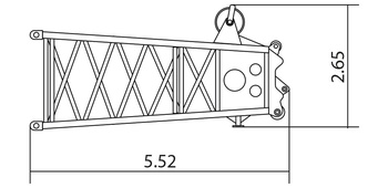Клиновидная секция основной стрелы в башенном режиме