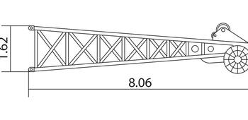 Клиновидная секция башенной стрелы