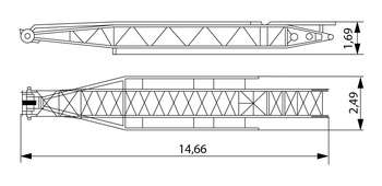 Задняя распорка маневрового гуська
