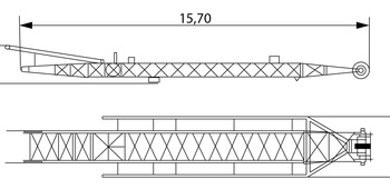 Задняя опора башенной стрелы