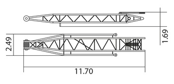 Задняя распорка маневрового гуська