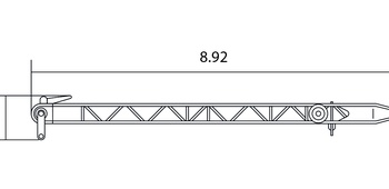 Задняя опора башенной стрелы (с рычагом от опрокидывания)
