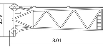 Клиновидная секция башенной стрелы