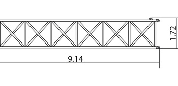 Промежуточная секция башенной стрелы 9 м