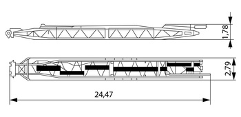 Задняя распорка маневрового гуська