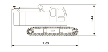 Тело крана (без гусениц)