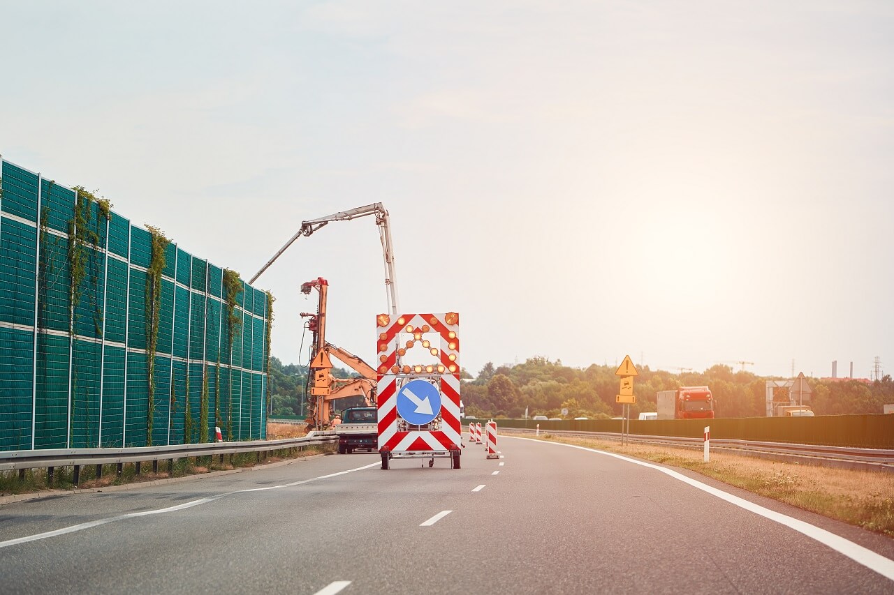 Ограничение дорожного движения из-за работы спецтехники